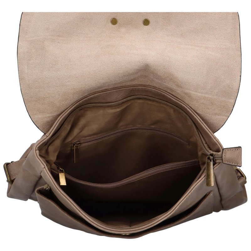 Stylový velký dámský koženkový batoh Heraclio, béžová