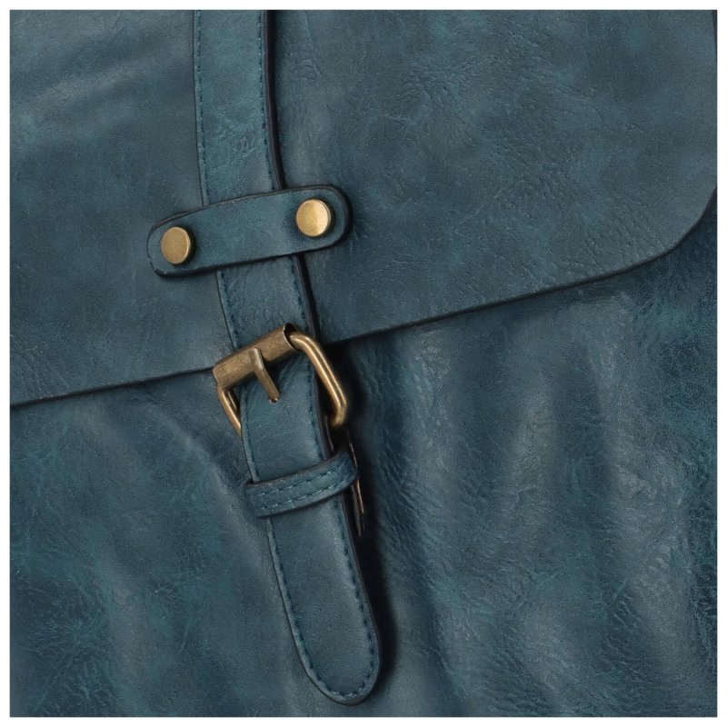 Stylový velký dámský koženkový batoh Heraclio, modrá