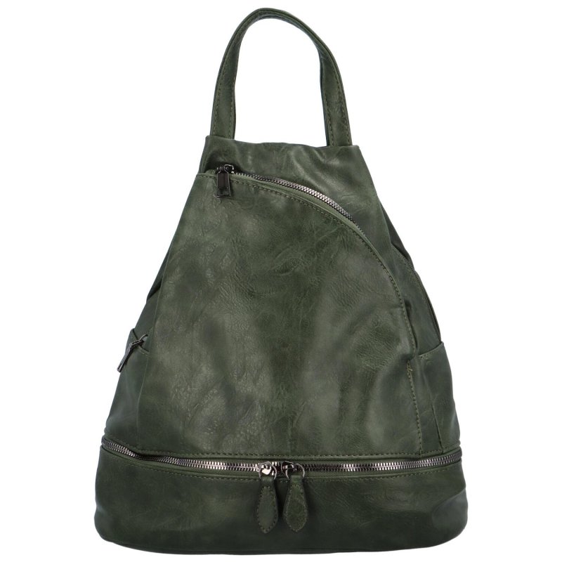 Módní dámský koženkový batůžek Rosendo, zelená