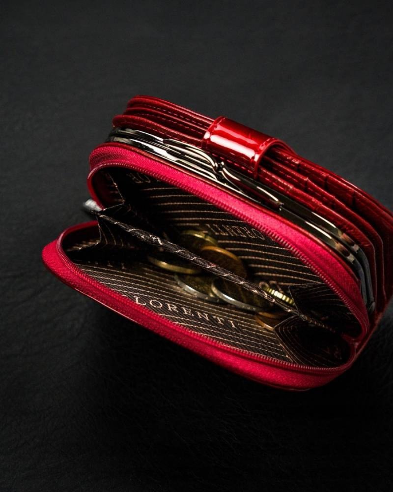 Luxusní dámská kožená peněženka Dohan, červená