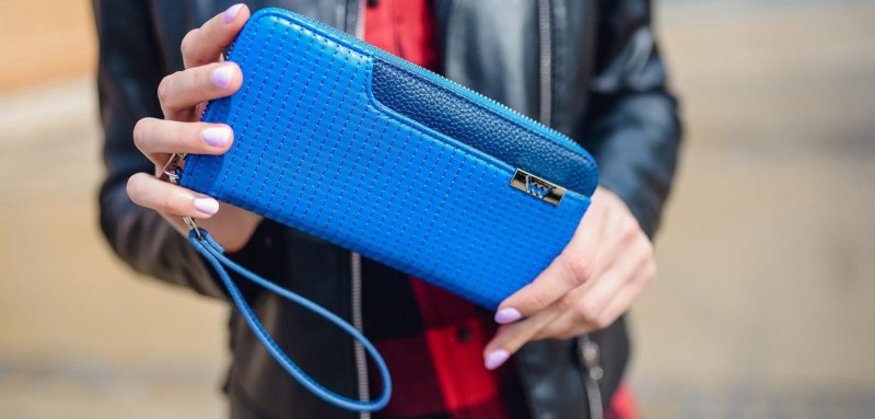 Stylová dámská koženková peněženka VUCH Sealia, modrá