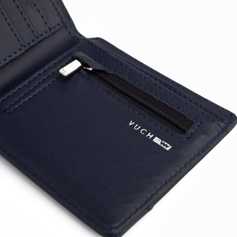 Trendová pánská koženková peněženka VUCH Ragnar, tmavě modrá