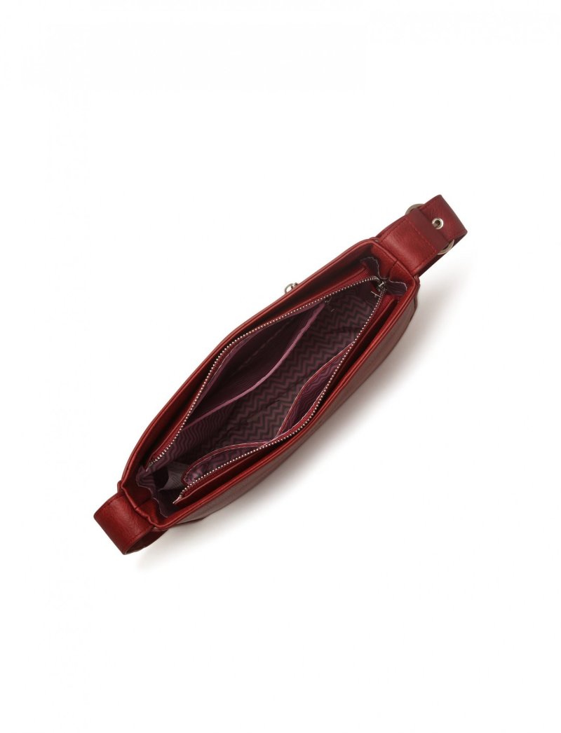 Stylová dámská koženková kabelka VUCH Ortwin, červená