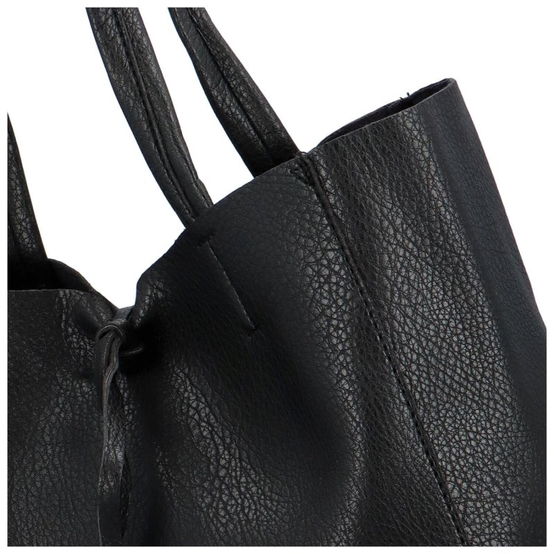 Velká prostorná shopper taška Santee, černá