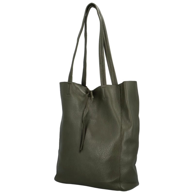 Velká prostorná shopper taška Santee, tmavě zelená