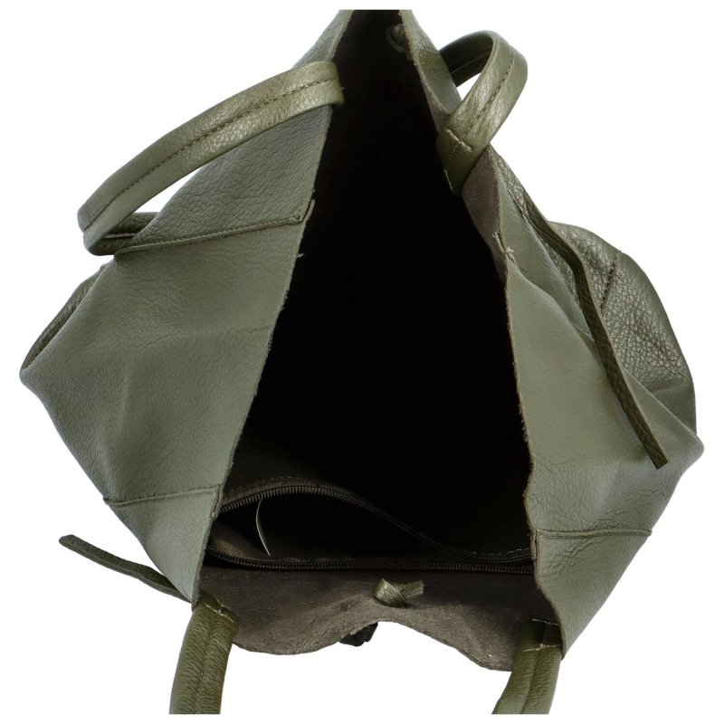Velká prostorná shopper taška Santee, tmavě zelená