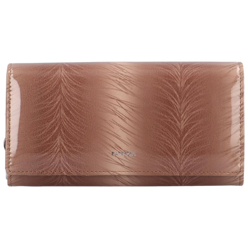 Velká dámská kožená luxusní peněženka Belinda, tmavě béžová