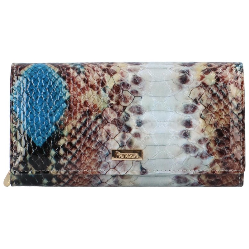 Luxusní dámská kožená peněženka Eurydike, vzor hadí kůže