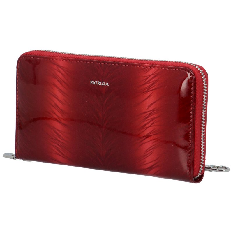Kožená dámská peněženka ve tvaru pouzdra Sirin, červená