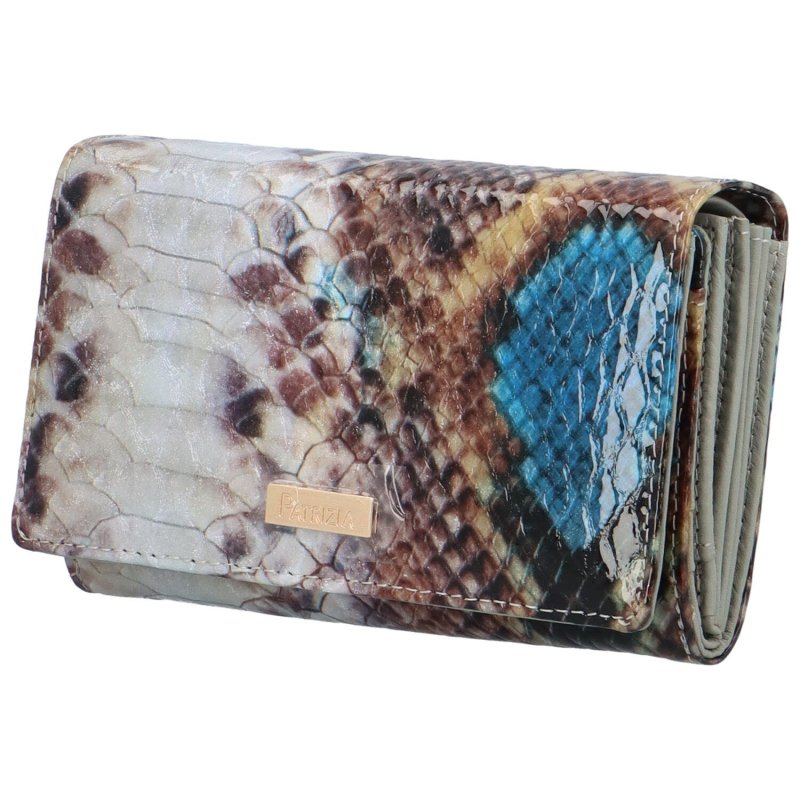 Luxusní dámská kožená peněženka Fahima, hadí vzor