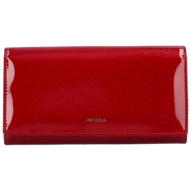 Luxusní velká kožená peněženka Fenella, červená