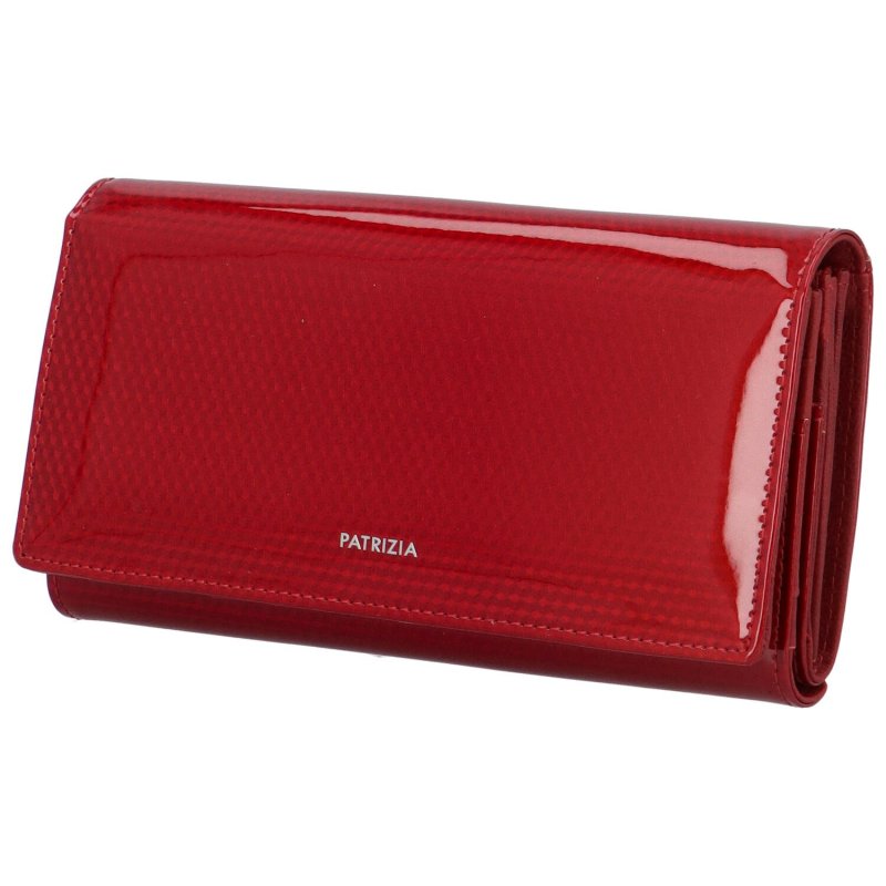 Luxusní velká kožená peněženka Fenella, červená
