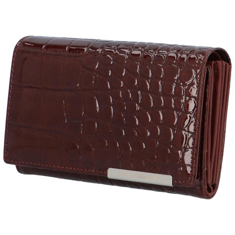 Luxusní dámská kožená peněženka Gregorio Lake, tmavě hnědá