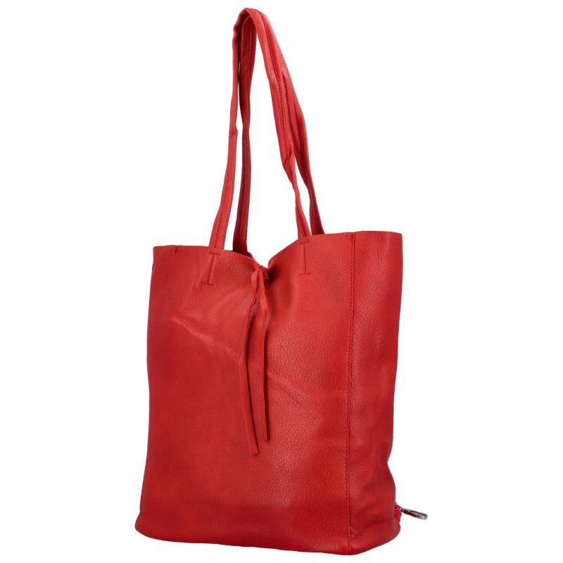 Velká prostorná shopper taška Santee, červená