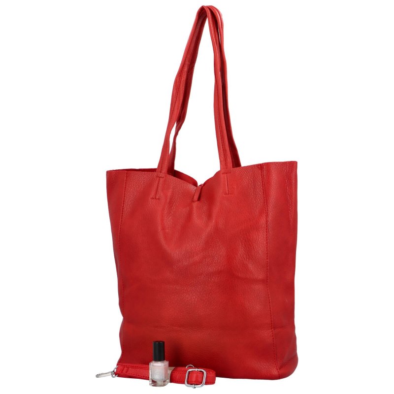 Velká prostorná shopper taška Santee, červená
