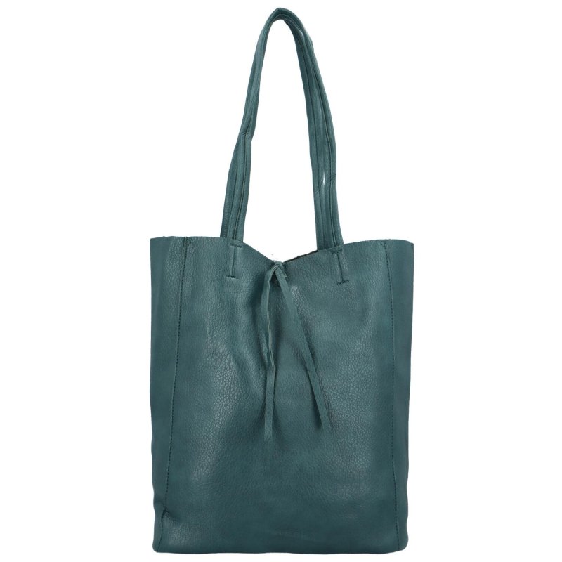 Velká prostorná shopper taška Santee, zelenomodrá