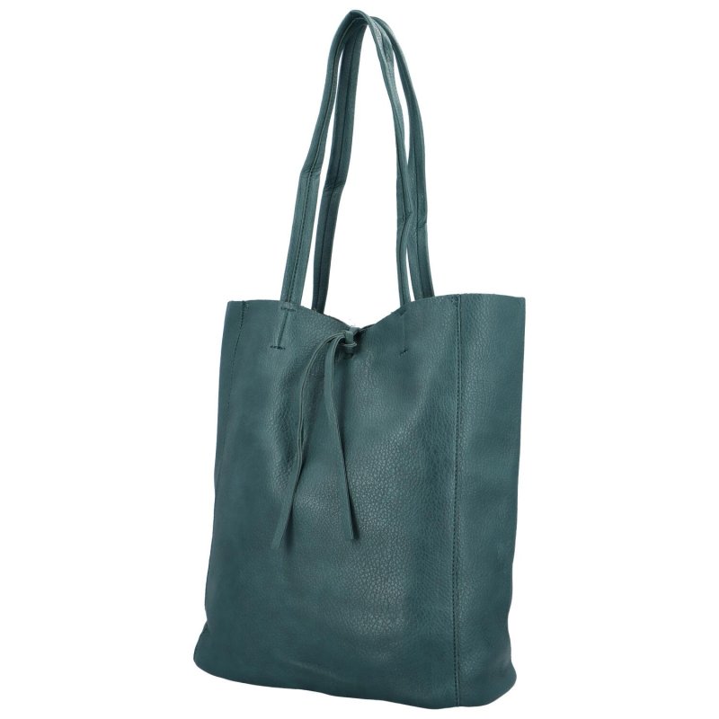 Velká prostorná shopper taška Santee, zelenomodrá