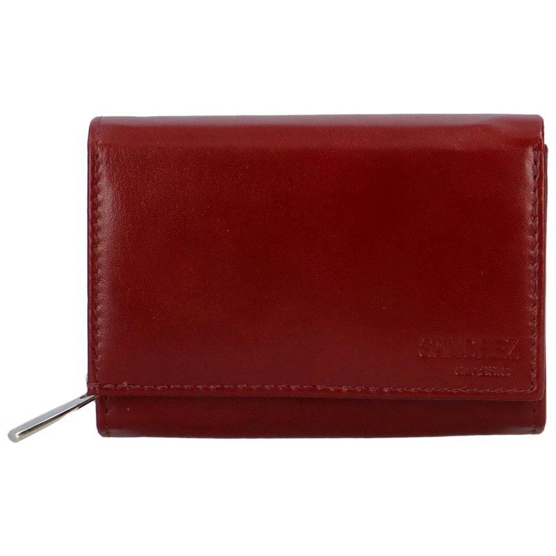 Luxusní dámská kožená peněženka Lívia, tmavě červená