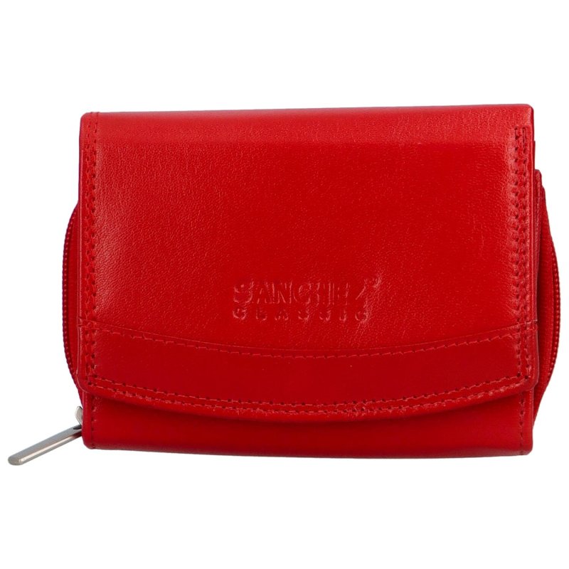 Malá dámská kožená peněženka Dohuk, červená
