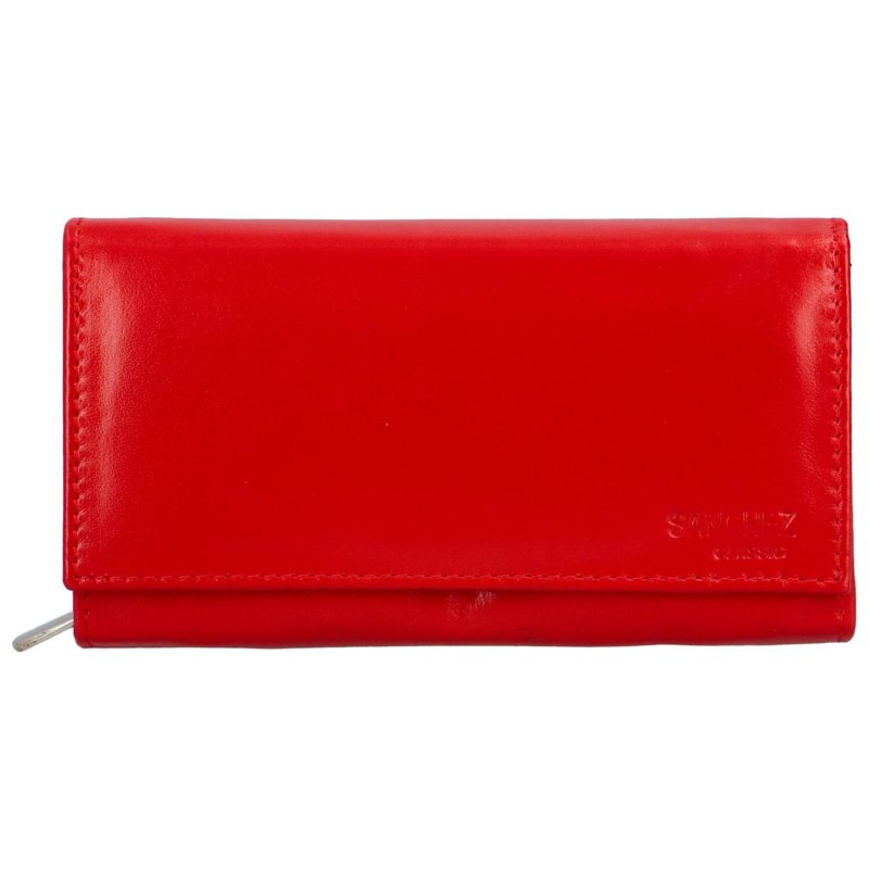 Luxusní dámská kožená peněženka Fotu, červená