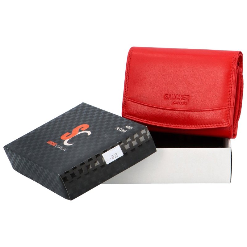 Luxusní dámská kožená peněženka Skope, červená