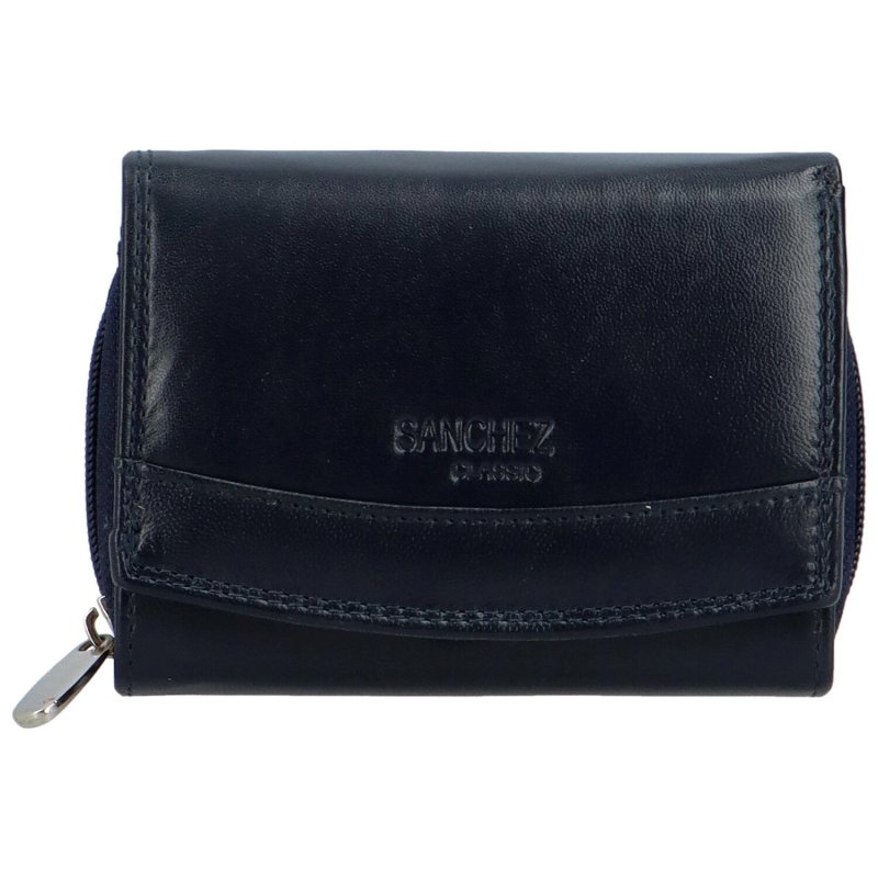 Luxusní dámská kožená peněženka Skope, tmavě modrá