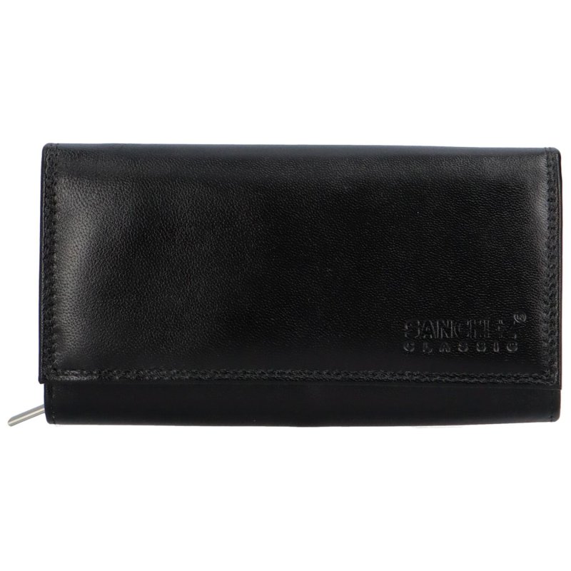 Luxusní dámská kožená peněženka Luciana, černá