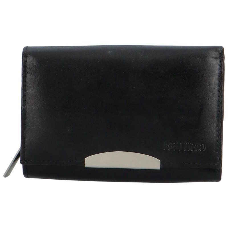 Luxusní dámská kožená peněženka Alenop, černá