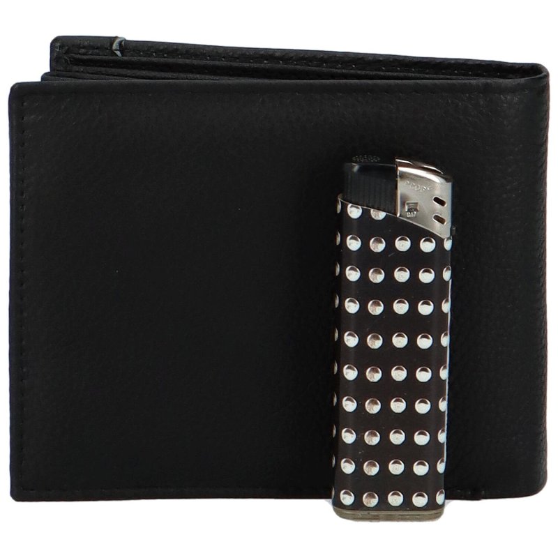 Luxusní pánská kožená peněženka Rivo, černá