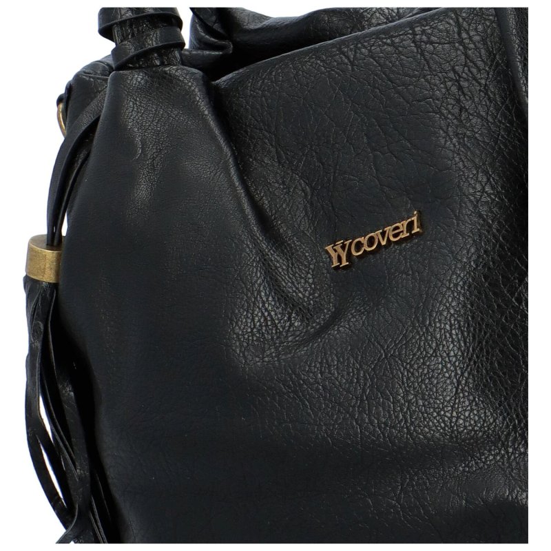 Trendová dámská koženková kabelka Elpoko, černá