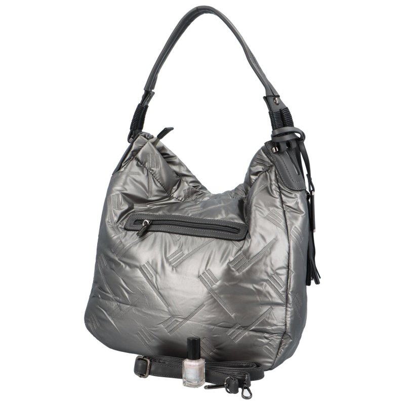 Trendová dámská kabelka Alika, stříbrná