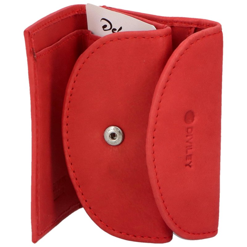 Stylová dámská menší kožená peněženka Flopo, červená