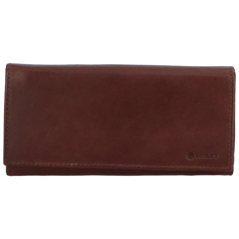 Luxusní dámská kožená peněženka Mocha, hnědá