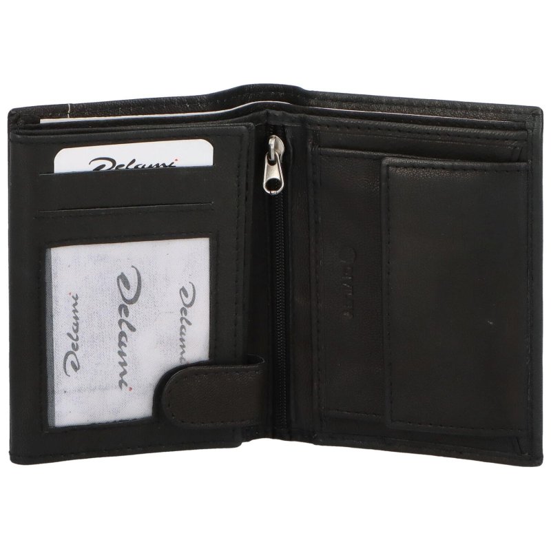 Trendová pánská kožená peněženka Vero, černo - bílá