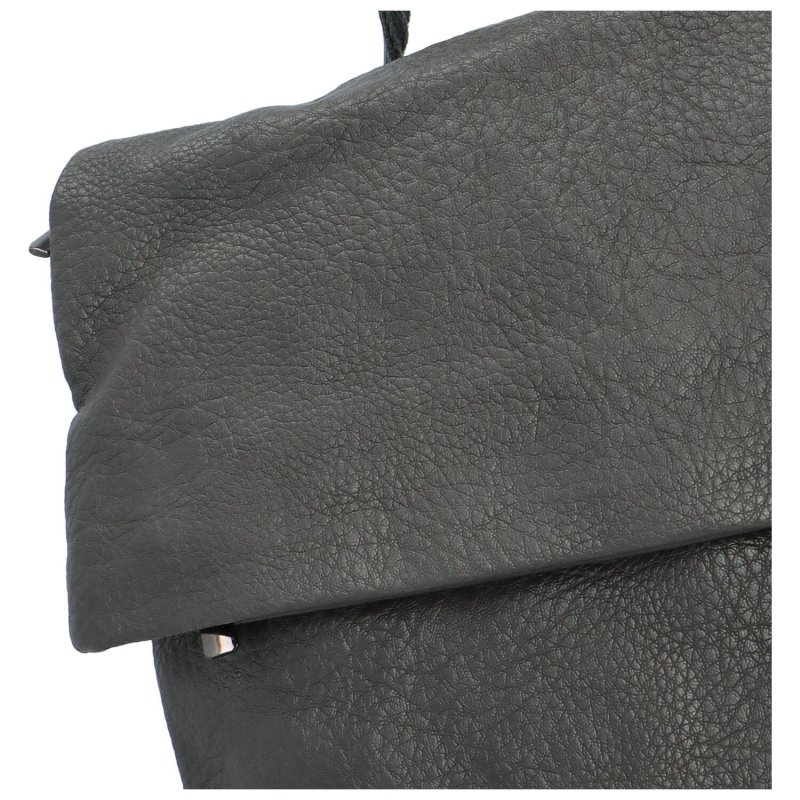 Stylový dámský koženkový batoh Kruko, šedá