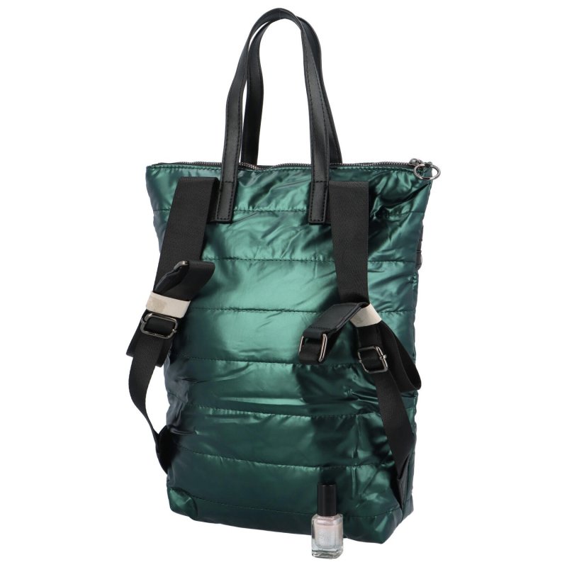 Trendový dámský prošívaný batoh Eroha, zelená