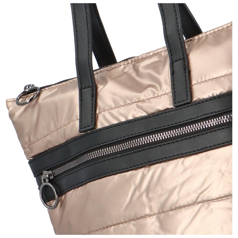 Trendový dámský prošívaný batoh Eroha, zlatá