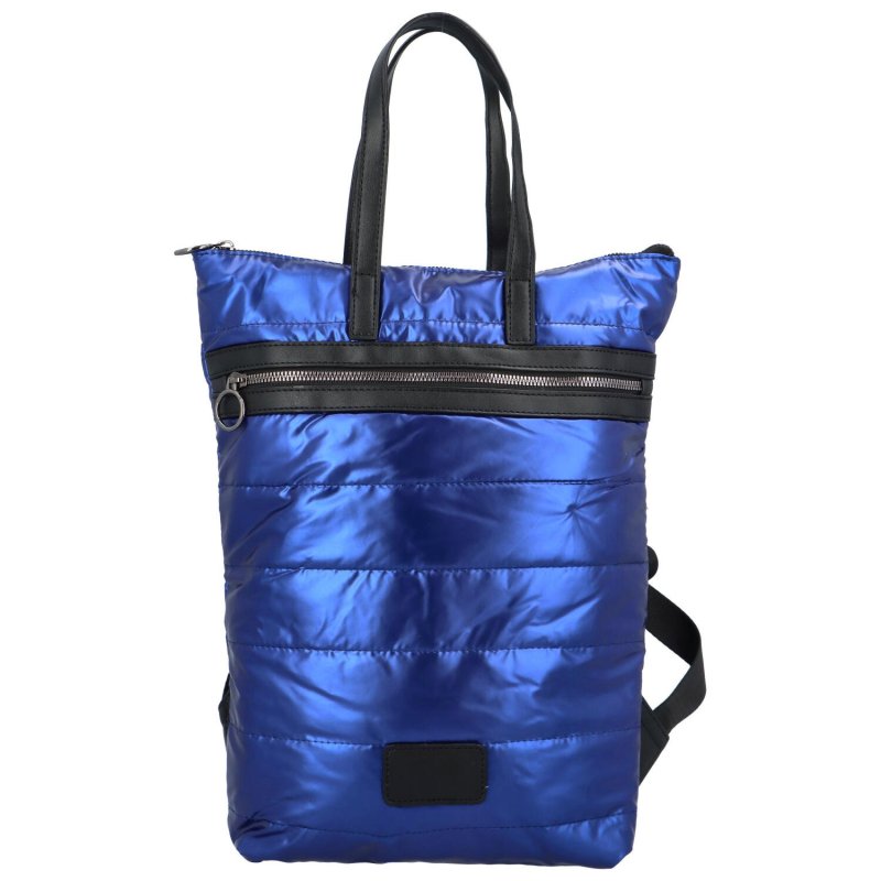 Trendový dámský prošívaný batoh Eroha, výrazná modrá