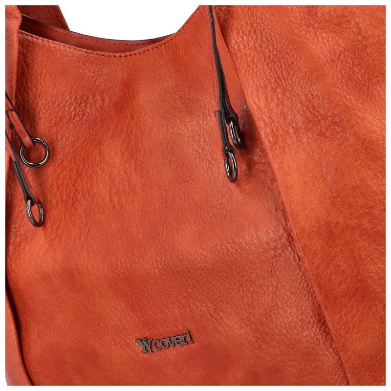 Módní dámská koženková taška na rameno Annora, červená