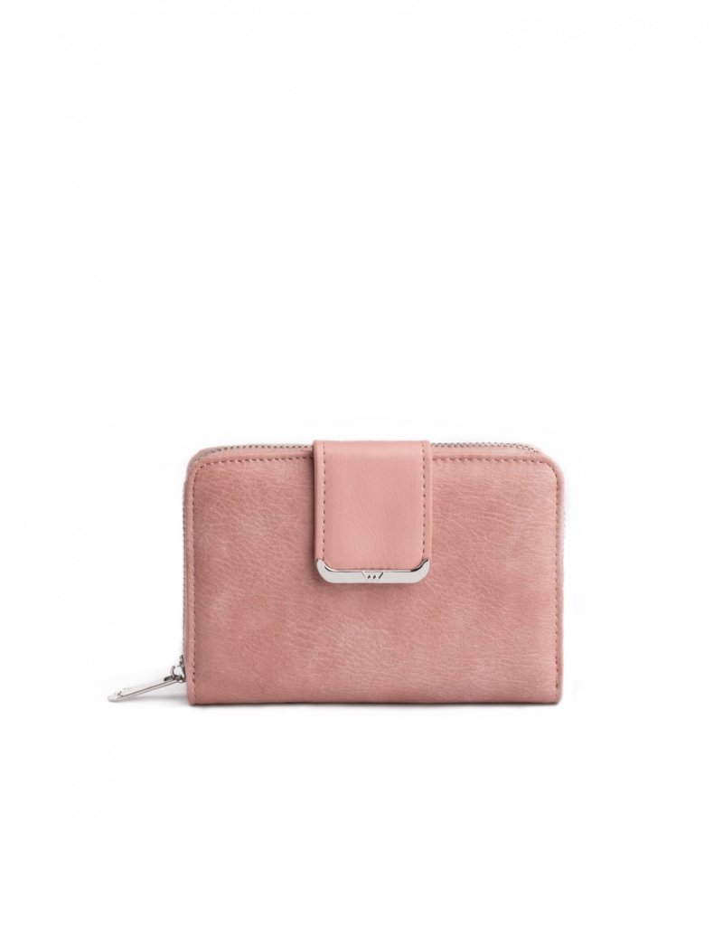 Trendová dámská koženková peněženka VUCH Issel, růžová