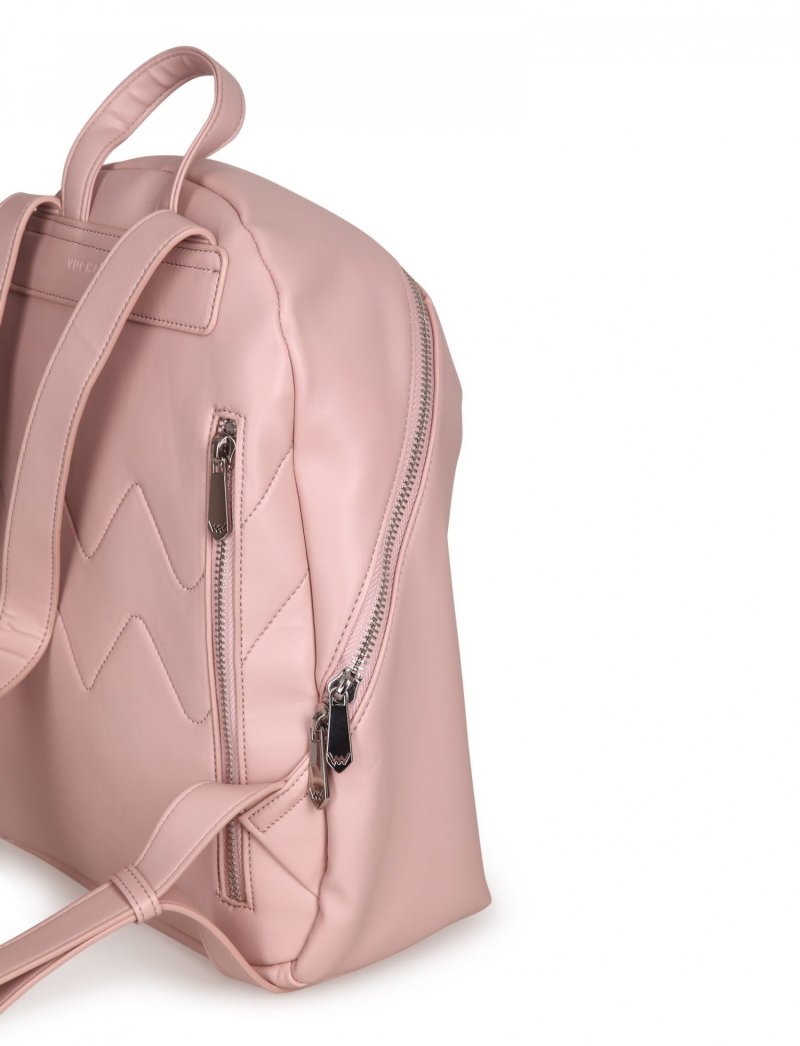 Jednoduchý koženkový batoh VUCH Graint, růžová