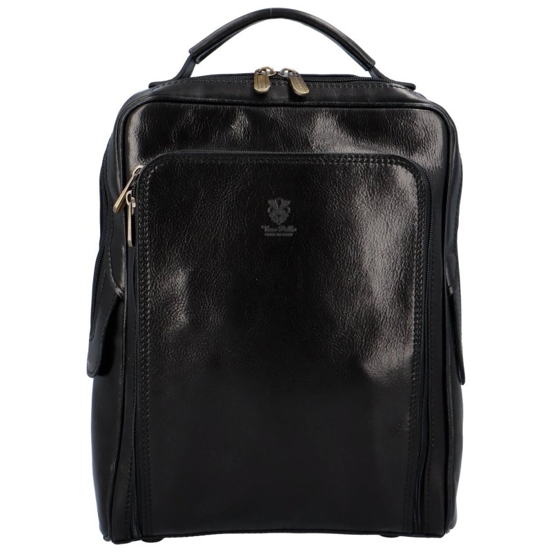 Luxusní dámský kožený batoh Sára, černá