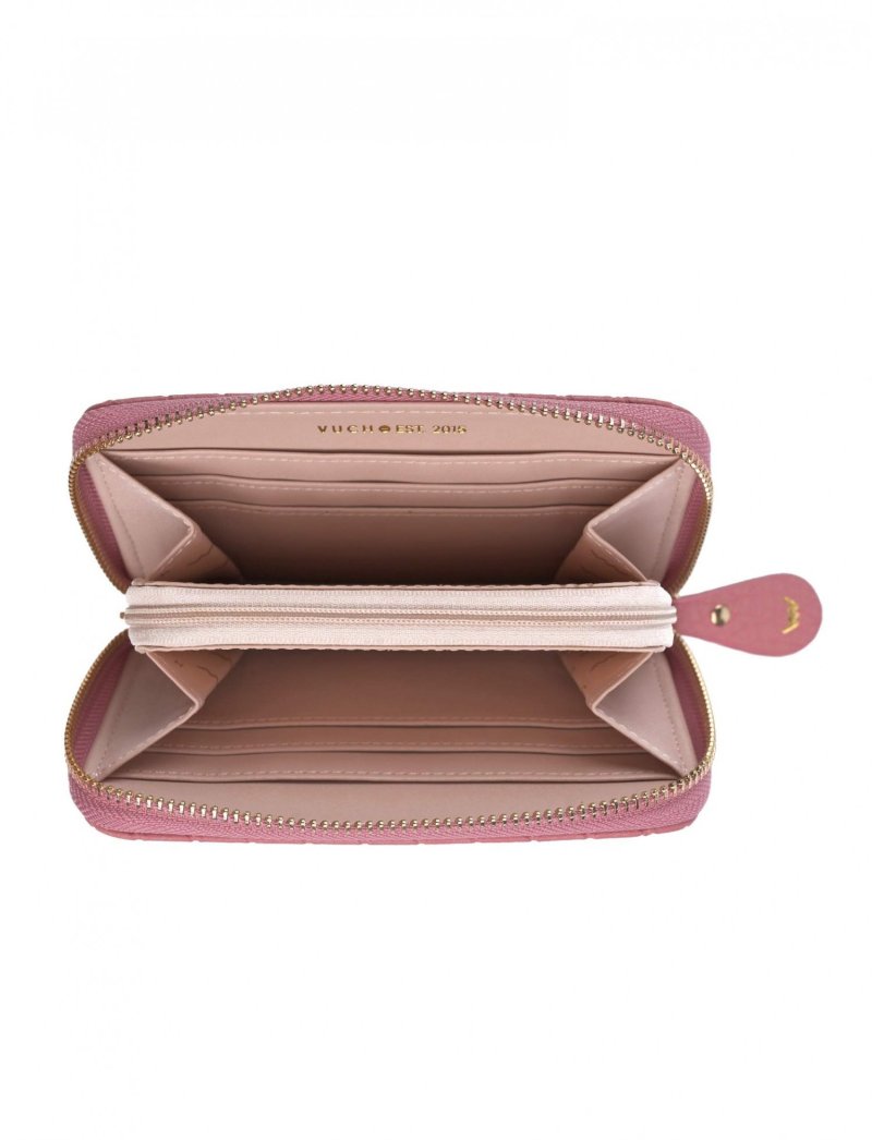 Trendová dámská koženková peněženka Escha VUCH, růžová