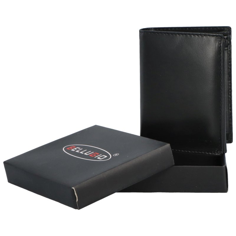 Luxusní pánská kožená peněženka Guko, černá new