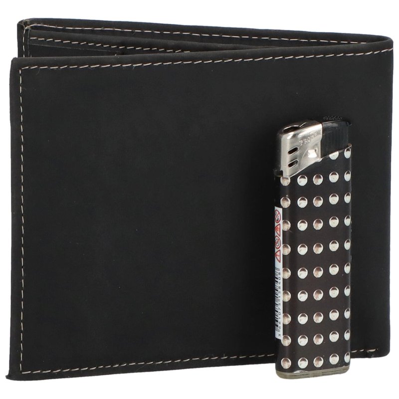 Luxusní pánská kožená peněženka Voko, černá