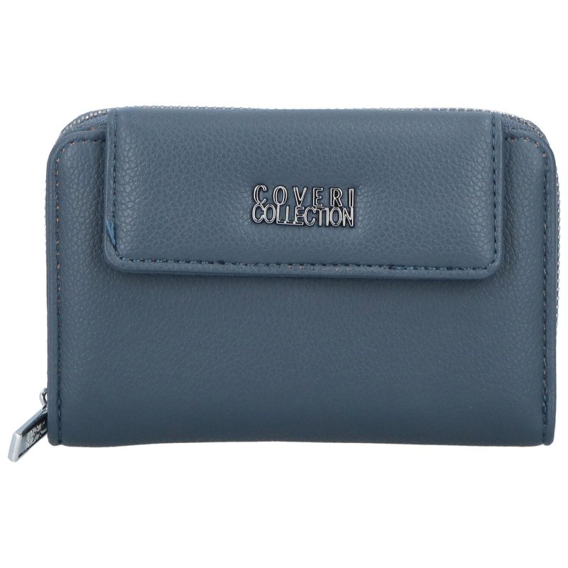 Dámská koženková peněženka ve střední velikosti Belinda, džínově modrá