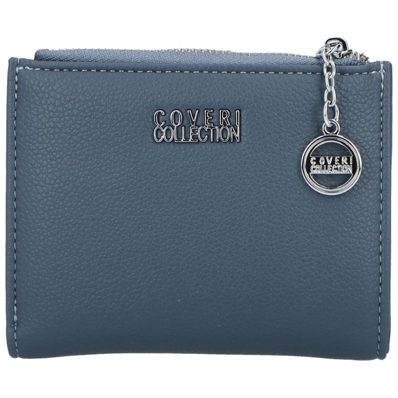 Malá dámská koženková peněženka na zip Luis, džínově modrá