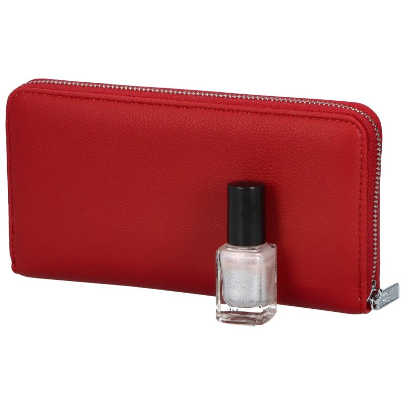Velká pouzdrová dámská koženková peněženka Tiana, červená
