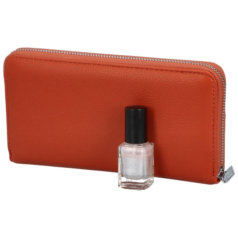 Velká pouzdrová dámská koženková peněženka Tiana, oranžová