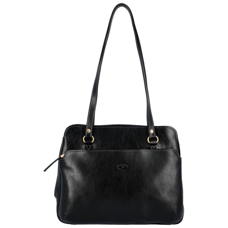 Luxusní dámská kožená kabelka Katana Francis,  černá